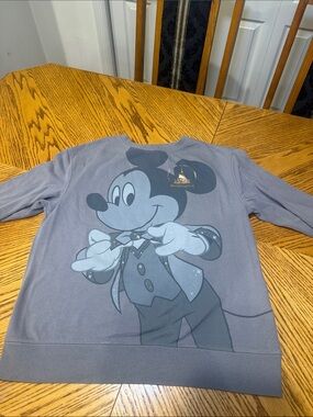 50th Anniversary Gray Mickey Mouse Graphic Sweatshirt